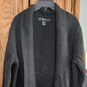 Large Black Coat Sweater from Forever 21 with pockets